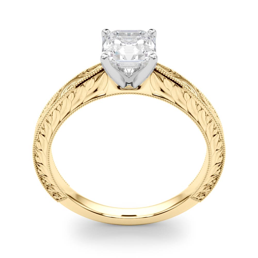 Noble Remount Round Diamond Engagement Ring in 10K/14K gold and platinum with certified lab-grown or natural diamonds