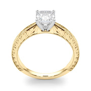 Noble Remount Round Diamond Engagement Ring in 10K/14K gold and platinum with certified lab-grown or natural diamonds