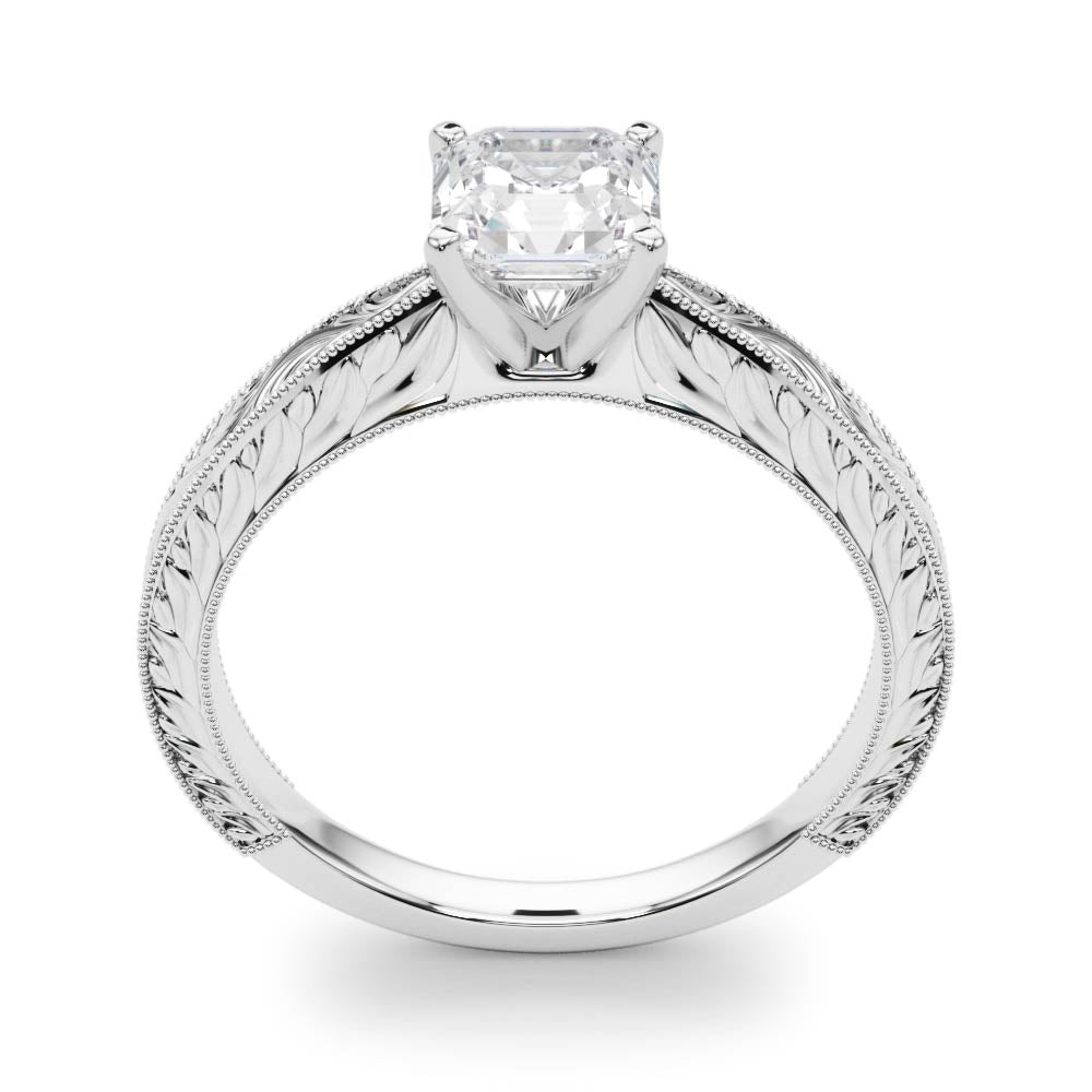 Noble Remount Round Diamond Engagement Ring in 10K/14K gold and platinum with certified lab-grown or natural diamonds