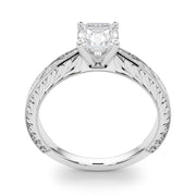 Noble Remount Round Diamond Engagement Ring in 10K/14K gold and platinum with certified lab-grown or natural diamonds