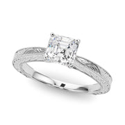Noble Remount Round Diamond Engagement Ring in 10K/14K gold and platinum with certified lab-grown or natural diamonds