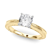 Noble Remount Round Diamond Engagement Ring in 10K/14K gold and platinum with certified lab-grown or natural diamonds