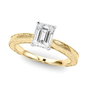 Noble Remount Round Diamond Engagement Ring in 10K/14K gold and platinum with certified lab-grown or natural diamonds