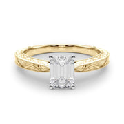 Noble Remount Round Diamond Engagement Ring in 10K/14K gold and platinum with certified lab-grown or natural diamonds