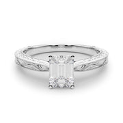 Noble Remount Round Diamond Engagement Ring in 10K/14K gold and platinum with certified lab-grown or natural diamonds