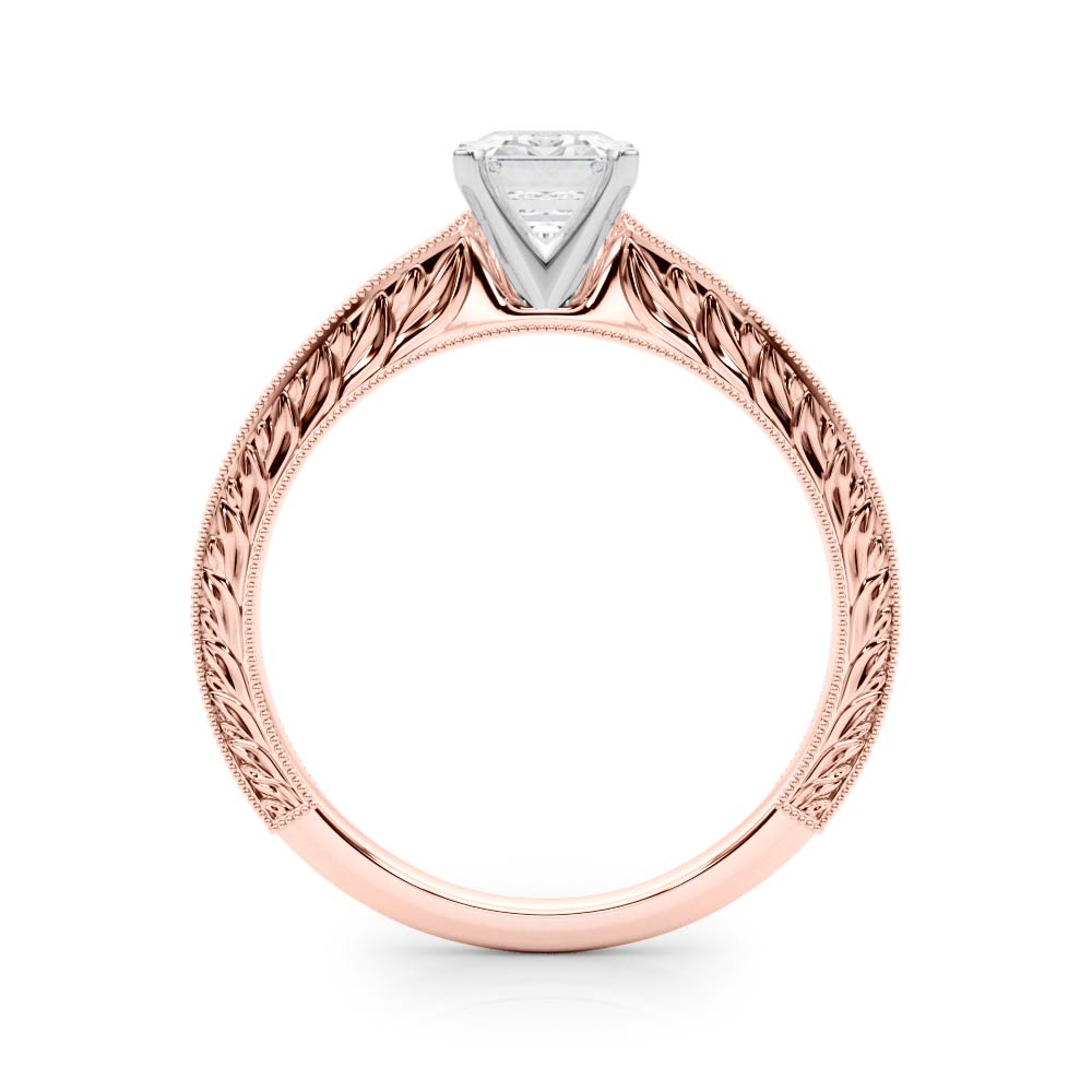 Noble Remount Round Diamond Engagement Ring in 10K/14K gold and platinum with certified lab-grown or natural diamonds