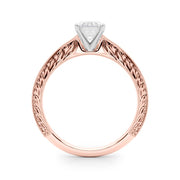 Noble Remount Round Diamond Engagement Ring in 10K/14K gold and platinum with certified lab-grown or natural diamonds