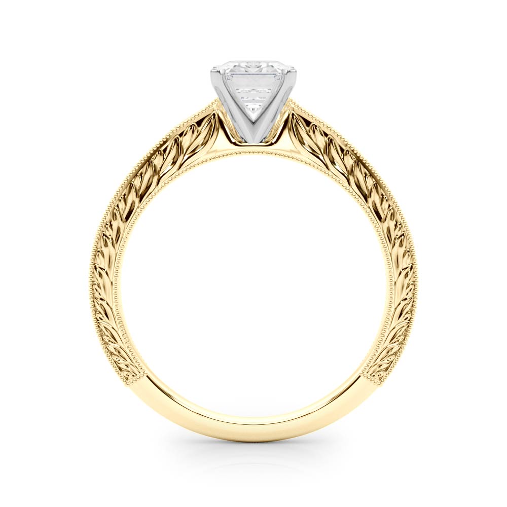 Noble Remount Round Diamond Engagement Ring in 10K/14K gold and platinum with certified lab-grown or natural diamonds