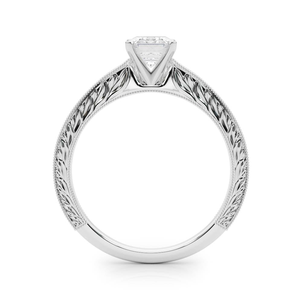 Noble Remount Round Diamond Engagement Ring in 10K/14K gold and platinum with certified lab-grown or natural diamonds