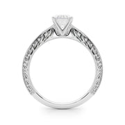 Noble Remount Round Diamond Engagement Ring in 10K/14K gold and platinum with certified lab-grown or natural diamonds
