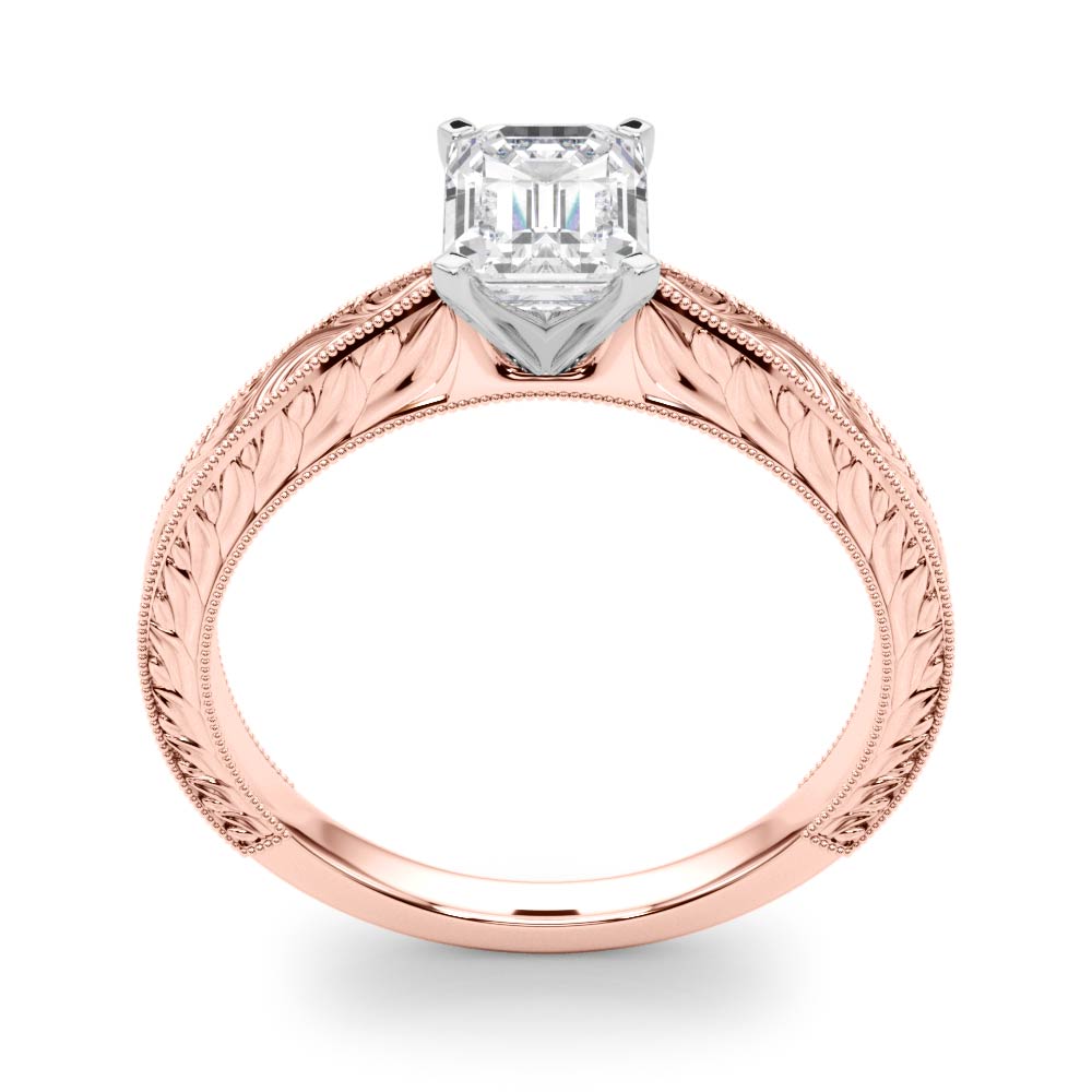 Noble Remount Round Diamond Engagement Ring in 10K/14K gold and platinum with certified lab-grown or natural diamonds