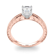 Noble Remount Round Diamond Engagement Ring in 10K/14K gold and platinum with certified lab-grown or natural diamonds