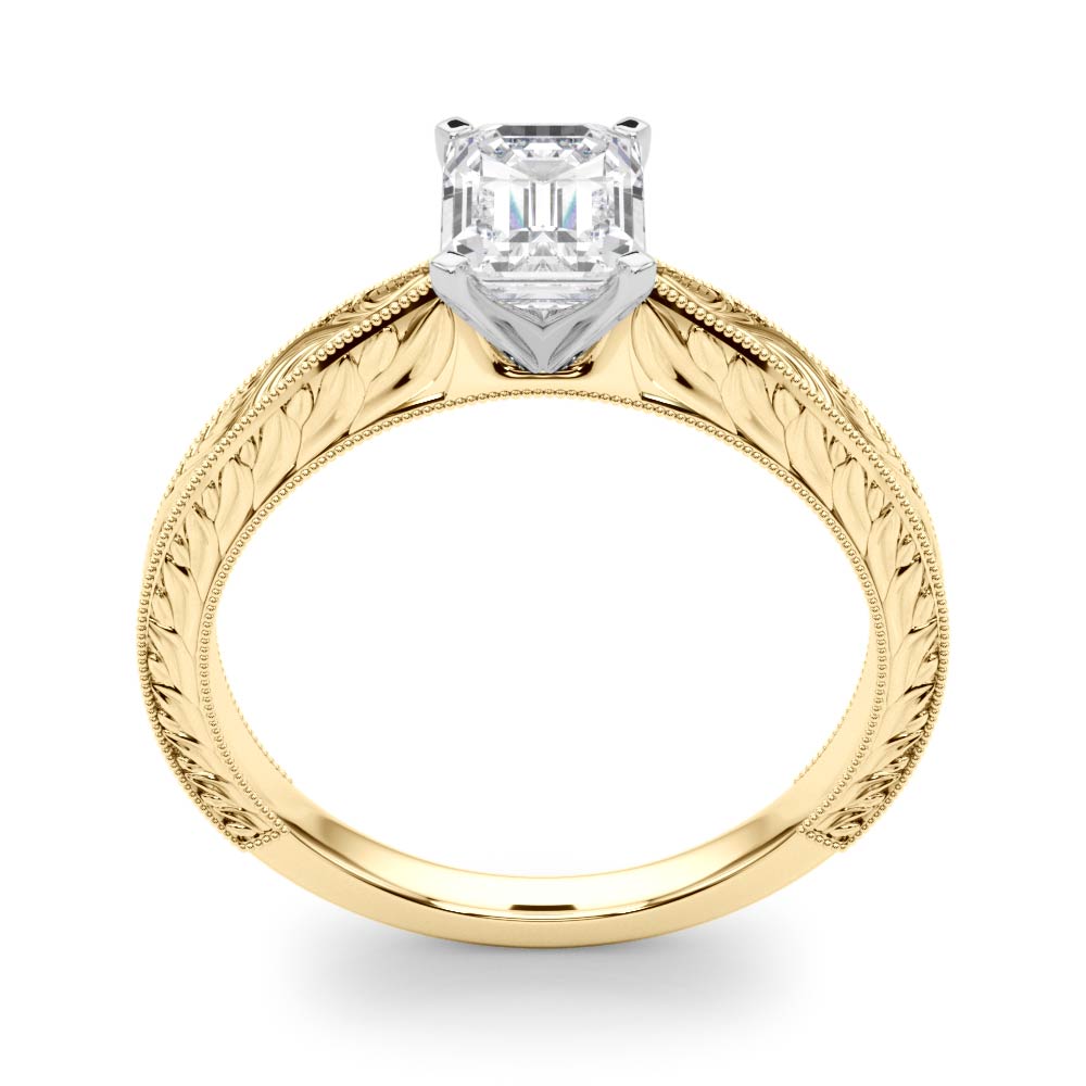 Noble Remount Round Diamond Engagement Ring in 10K/14K gold and platinum with certified lab-grown or natural diamonds