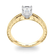 Noble Remount Round Diamond Engagement Ring in 10K/14K gold and platinum with certified lab-grown or natural diamonds