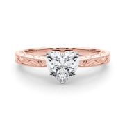 Noble Remount Round Diamond Engagement Ring in 10K/14K gold and platinum with certified lab-grown or natural diamonds