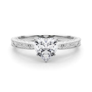 Noble Remount Round Diamond Engagement Ring in 10K/14K gold and platinum with certified lab-grown or natural diamonds