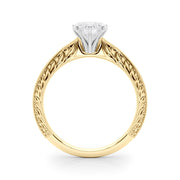 Noble Remount Round Diamond Engagement Ring in 10K/14K gold and platinum with certified lab-grown or natural diamonds