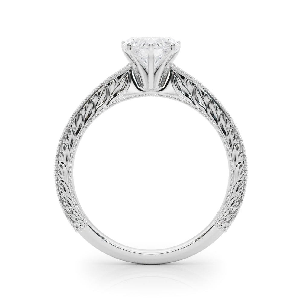 Noble Remount Round Diamond Engagement Ring in 10K/14K gold and platinum with certified lab-grown or natural diamonds