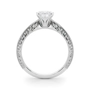 Noble Remount Round Diamond Engagement Ring in 10K/14K gold and platinum with certified lab-grown or natural diamonds