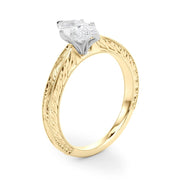 Noble Remount Round Diamond Engagement Ring in 10K/14K gold and platinum with certified lab-grown or natural diamonds