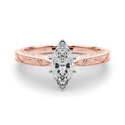 Noble Remount Round Diamond Engagement Ring in 10K/14K gold and platinum with certified lab-grown or natural diamonds