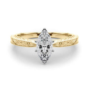 Noble Remount Round Diamond Engagement Ring in 10K/14K gold and platinum with certified lab-grown or natural diamonds