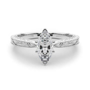 Noble Remount Round Diamond Engagement Ring in 10K/14K gold and platinum with certified lab-grown or natural diamonds
