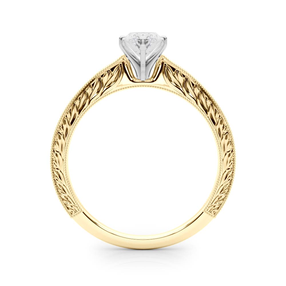 Noble Remount Round Diamond Engagement Ring in 10K/14K gold and platinum with certified lab-grown or natural diamonds