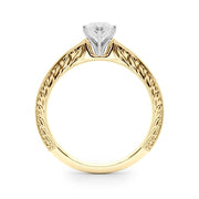 Noble Remount Round Diamond Engagement Ring in 10K/14K gold and platinum with certified lab-grown or natural diamonds
