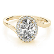 Cherished Sidestone Oval Diamond Engagement Ring in 10K/14K gold and platinum with certified lab-grown or natural diamonds