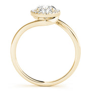 Cherished Sidestone Oval Diamond Engagement Ring in 10K/14K gold and platinum with certified lab-grown or natural diamonds