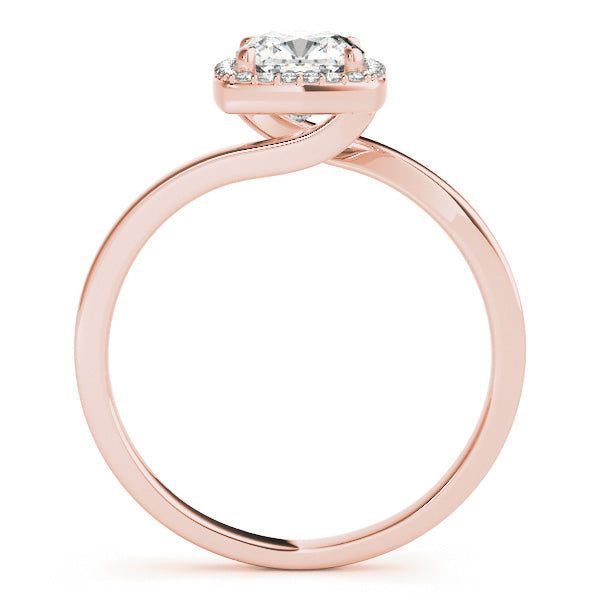 Celestial Halo Cushion Diamond Engagement Ring in 10K/14K gold and platinum with certified lab-grown or natural diamonds
