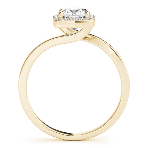 Celestial Halo Cushion Diamond Engagement Ring in 10K/14K gold and platinum with certified lab-grown or natural diamonds
