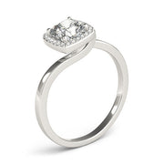Celestial Halo Cushion Diamond Engagement Ring in 10K/14K gold and platinum with certified lab-grown or natural diamonds