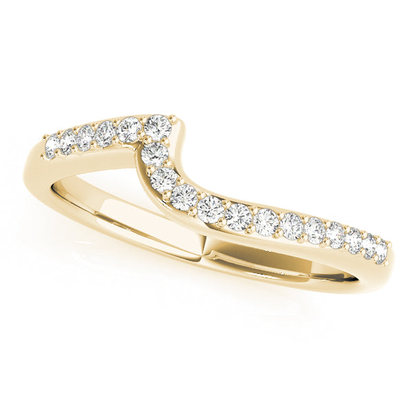 Prong Set Curved Half Eternity Ring in 10K/14K gold and platinum with certified lab-grown or natural diamonds