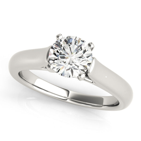 Cherished Solitaire Round Diamond Engagement Ring in 10K/14K gold and platinum with certified lab-grown or natural diamonds