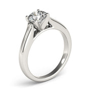 Cherished Solitaire Round Diamond Engagement Ring in 10K/14K gold and platinum with certified lab-grown or natural diamonds