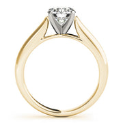 Cherished Solitaire Round Diamond Engagement Ring in 10K/14K gold and platinum with certified lab-grown or natural diamonds