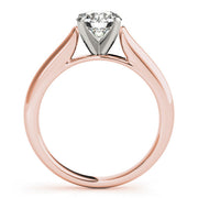 Cherished Solitaire Round Diamond Engagement Ring in 10K/14K gold and platinum with certified lab-grown or natural diamonds