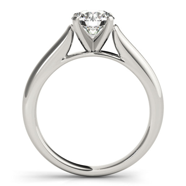 Cherished Solitaire Round Diamond Engagement Ring in 10K/14K gold and platinum with certified lab-grown or natural diamonds