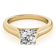 Cherished Solitaire Round Diamond Engagement Ring in 10K/14K gold and platinum with certified lab-grown or natural diamonds
