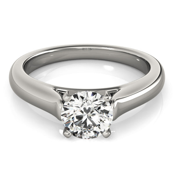 Cherished Solitaire Round Diamond Engagement Ring in 10K/14K gold and platinum with certified lab-grown or natural diamonds