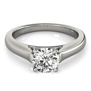 Cherished Solitaire Round Diamond Engagement Ring in 10K/14K gold and platinum with certified lab-grown or natural diamonds