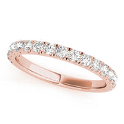 Straight Split Prong Half Eternity Ring in Gold & Platinum