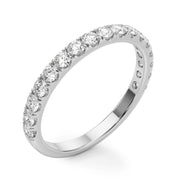Straight Split Prong Half Eternity Ring in Gold & Platinum