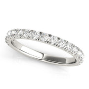Straight Split Prong Half Eternity Ring in Gold & Platinum
