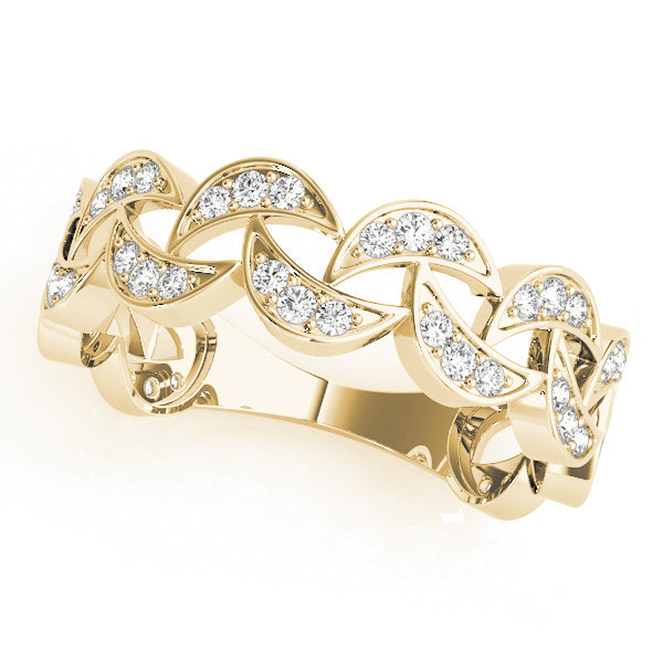 Diamond Half Eternity Ring in 10K/14K gold and platinum with certified lab-grown or natural diamonds