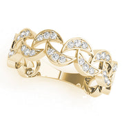 Diamond Half Eternity Ring in 10K/14K gold and platinum with certified lab-grown or natural diamonds
