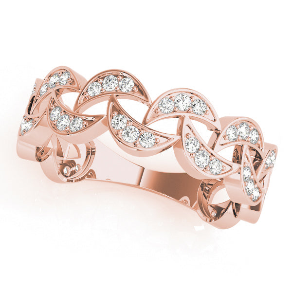 Diamond Half Eternity Ring in Gold & Platinum