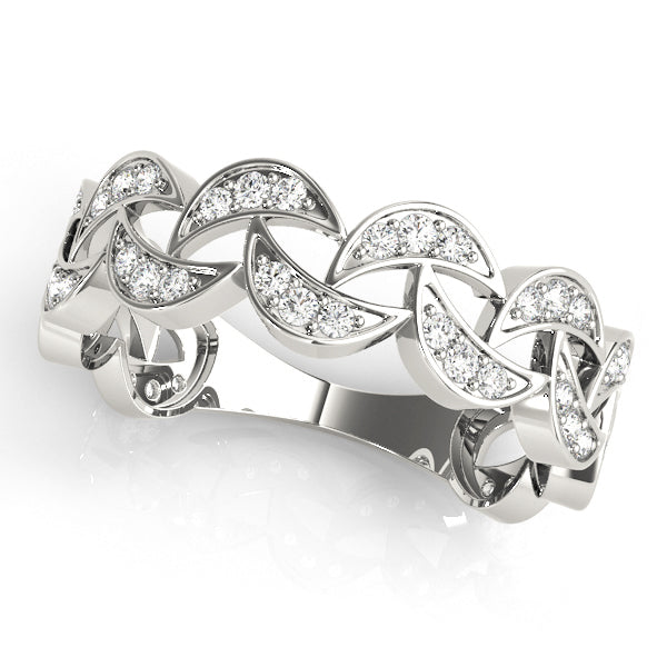 Diamond Half Eternity Ring in Gold & Platinum
